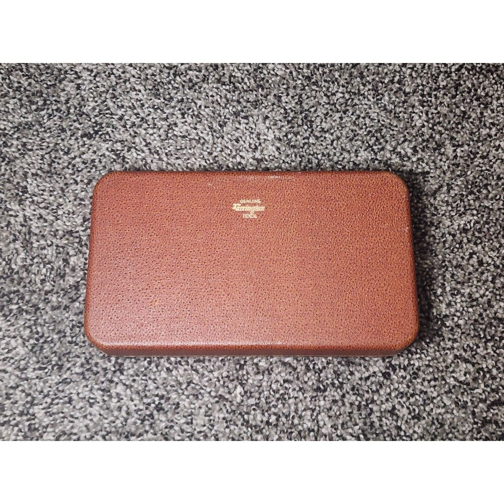 Farrington Jewelry Box Genuine Texol Vintage 1960s Brown 3 Compartment Velvet